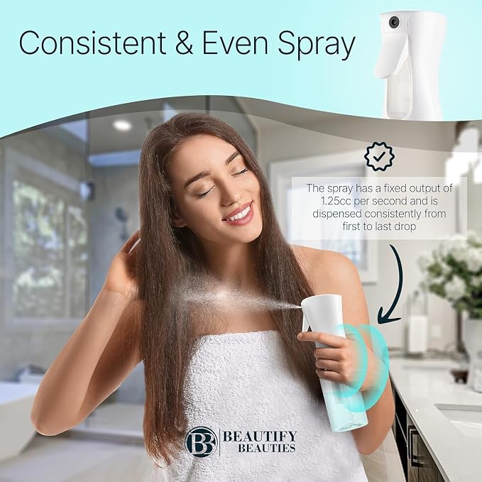 BeautifyBeauties Hair Spray Bottle – Ultra Fine Continuous Water Mister - Image 2