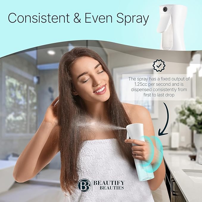 BeautifyBeauties Hair Spray Bottle – Ultra Fine Continuous Water Mister - Image 6