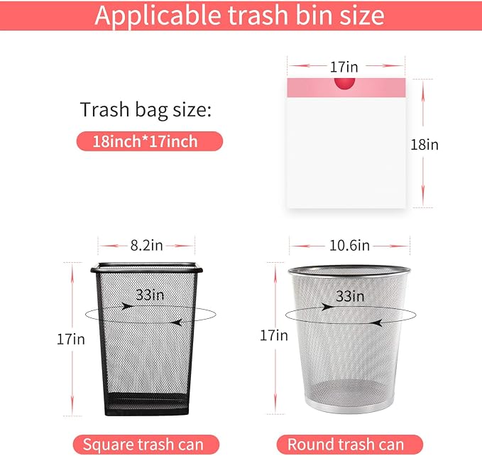 Small Trash Bags, KONE 192 Count 4 Gallon Drawstring Extra Thick Garbage Bags - Image 2