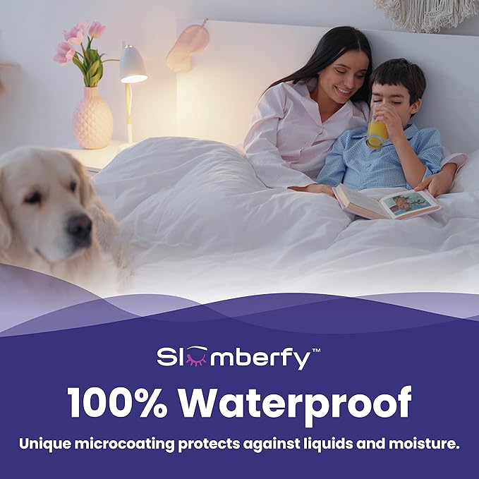 Slumberfy King Size Waterproof Cooling Mattress Protector, Hypoallergenic - Image 4