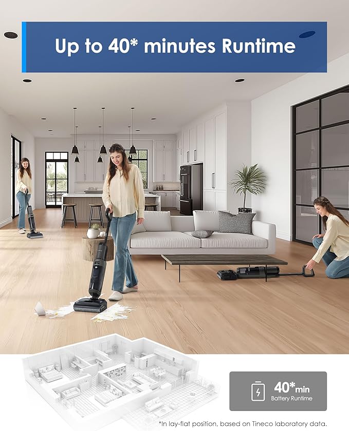 Tineco Floor ONE i6 Stretch Wet Dry Vacuum Cleaner, Vacuum & Mop All in One - Image 8