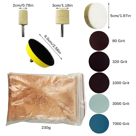 34Pcs Glass Polishing Kit, - Image 3