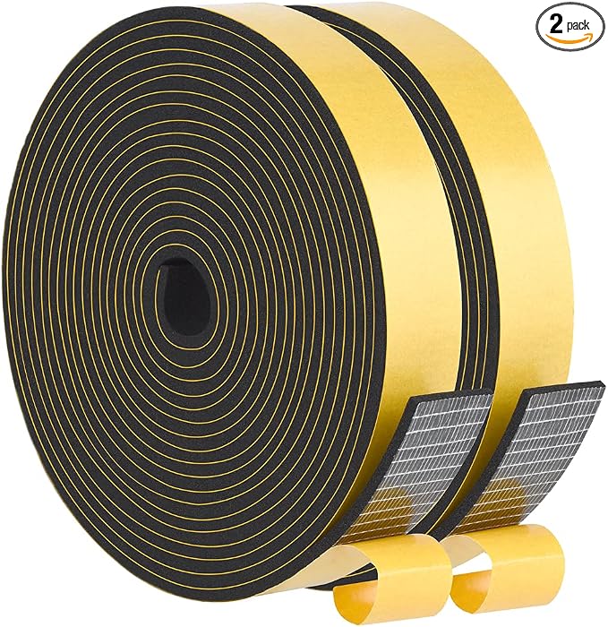 Weather Stripping High Density, Soundproof Door Seal Strips, 1 in x 1/8 in by Aopaeoie