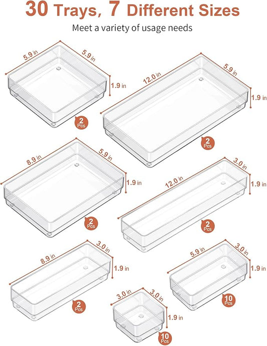 SMARTAKE 30-Piece Drawer Organizer - Image 2