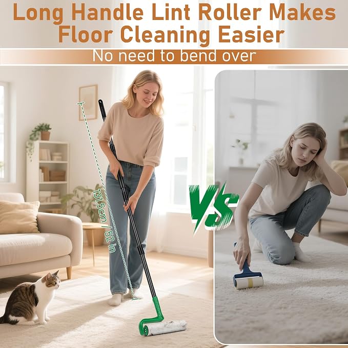 Large Lint Roller Refills for Lint Remover, 4 Pack 10 Inch Big Lint Roller - Image 5