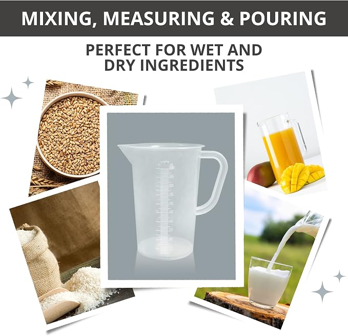 Plastic Graduated Measuring and Mixing Pitcher - 1000ml Plastic Graduated - Image 6