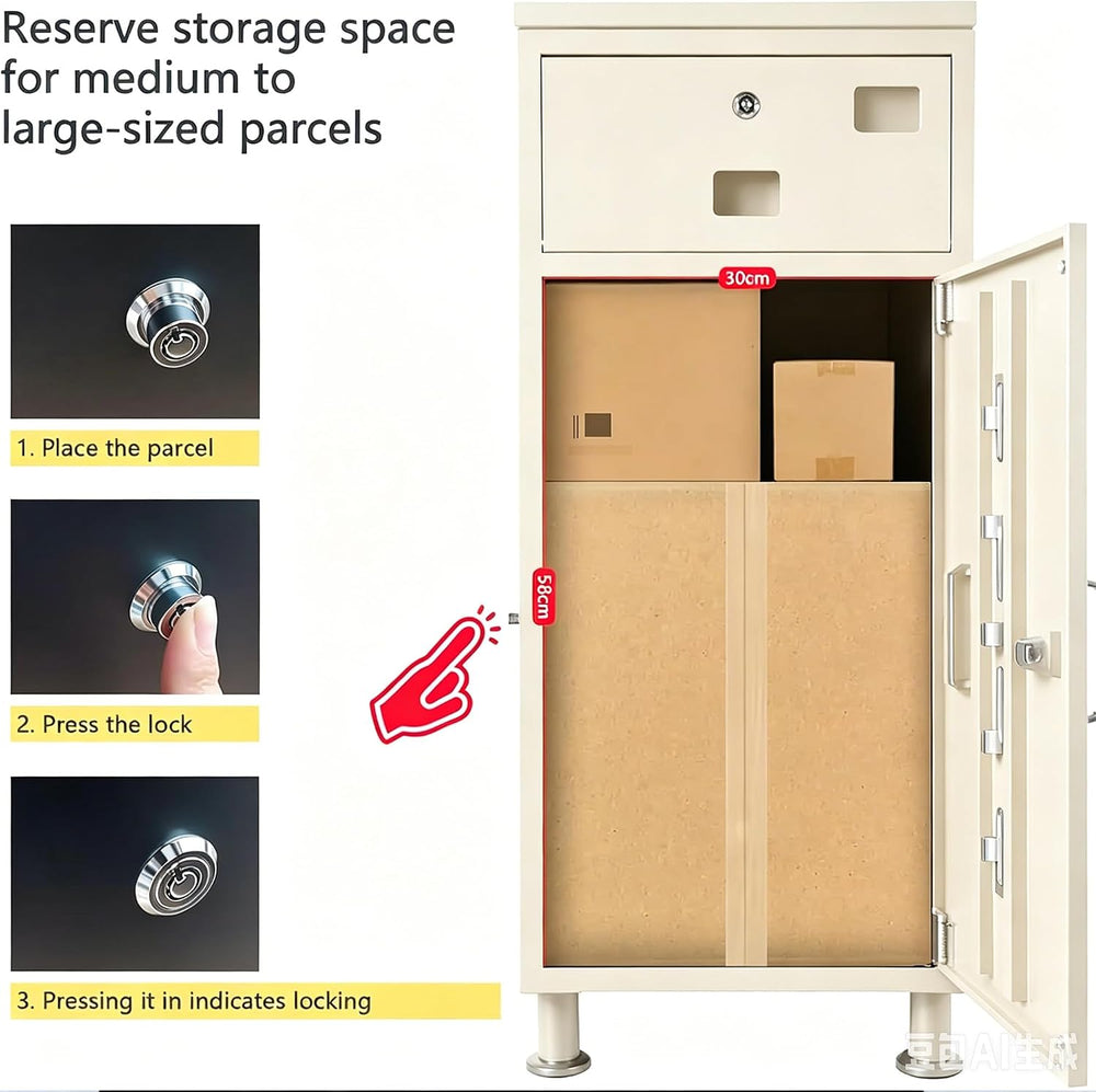 Package Delivery Boxes for Outside Adjustable Legs for Uneven Ground Separate...