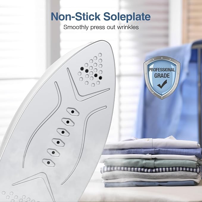 Sundu Mini Travel Iron with Steam, 1000W Portable Non-Stick Soleplate Steam - Image 2