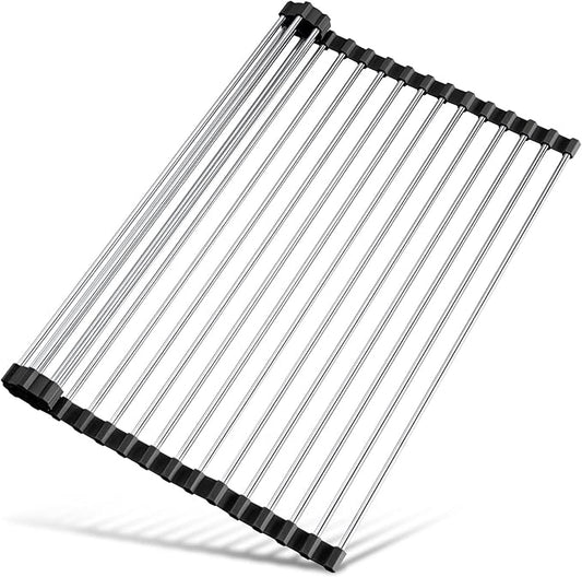 Tomorotec 21" x 15.5" Roll Up Dish Drying Rack Over Sink Drying Rack Sink Cover by Tomorotec