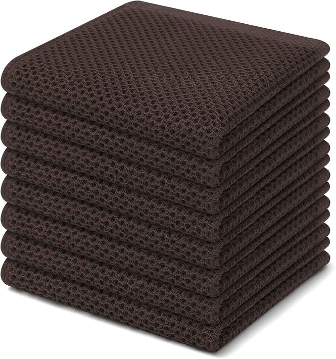 Homaxy 100% Cotton Waffle Weave Kitchen Dish Cloths, Ultra Soft Absorbent Quick by Homaxy