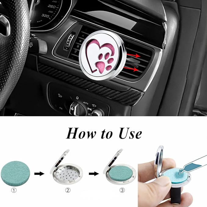 Love Dog Essential Oil Car Diffuser Vent Clips Air Freshener Car Accessories - Image 5