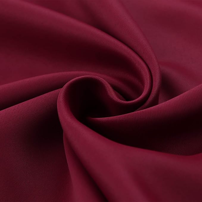 BGment Short Burgundy Blackout Curtains 36 Inches Length - Image 7