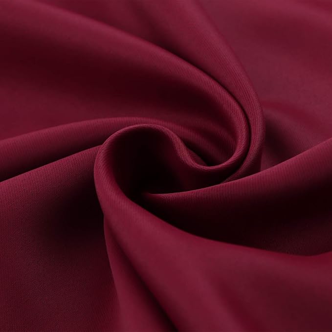 BGment Burgundy Blackout Curtains 36 Inch Length - Image 7