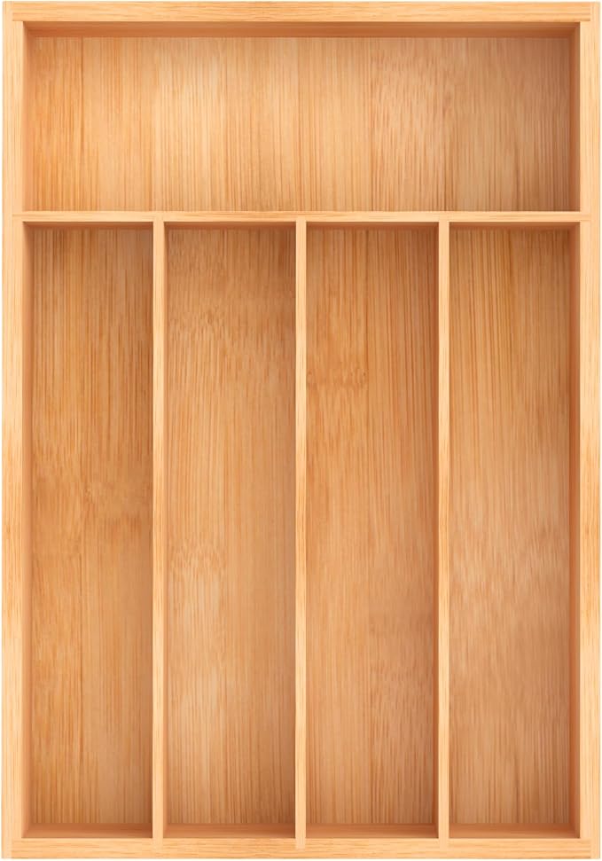 Bamboo Utensil Drawer Organizer, Kitchen Organizer by Unibambou