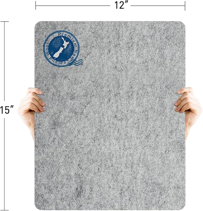ZOMONETI 15" x 12" Wool Pressing Mat 100% New Zealand Felted Wool Ironing Mat - Image 2