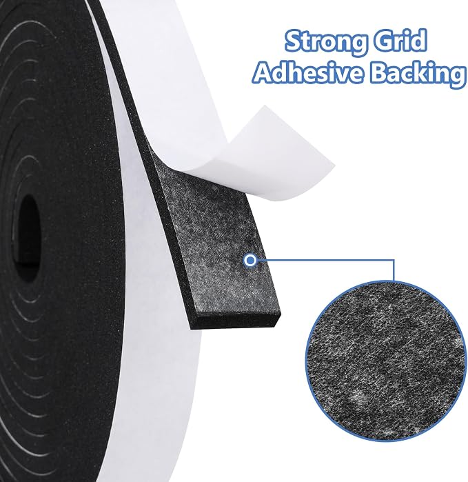 Weather Stripping Door Seal Strip- 1/2 Inch X 1/4 Inch X 16Feet, Strong Adhesive - Image 3