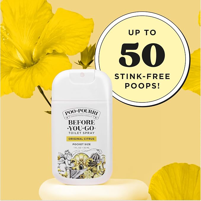 Poo-Pourri Before-You-Go Pocket Toilet Spray, Travel Essentials, Original Citrus - Image 8