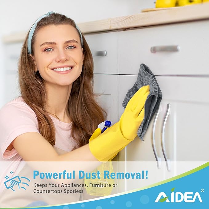 AIDEA Microfiber Cleaning Cloth-12PK, Soft Microfiber Towels - Image 4