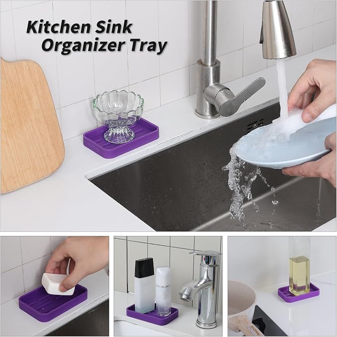 Silicone Kitchen Sink Organizer Tray - Image 4