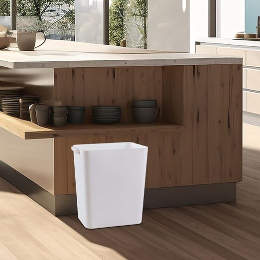 4.5 Gallon Deskside Plastic Wastebasket Rectangular, Open Garbage Container - Image 4