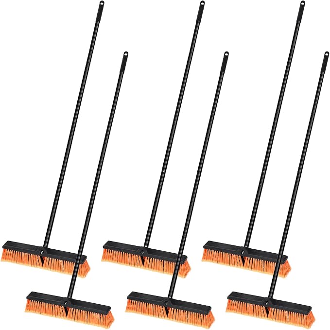 Zhehao 6 Pack 18 Inches Push Broom Outdoor, Concrete Floor Cleaning by Zhehao