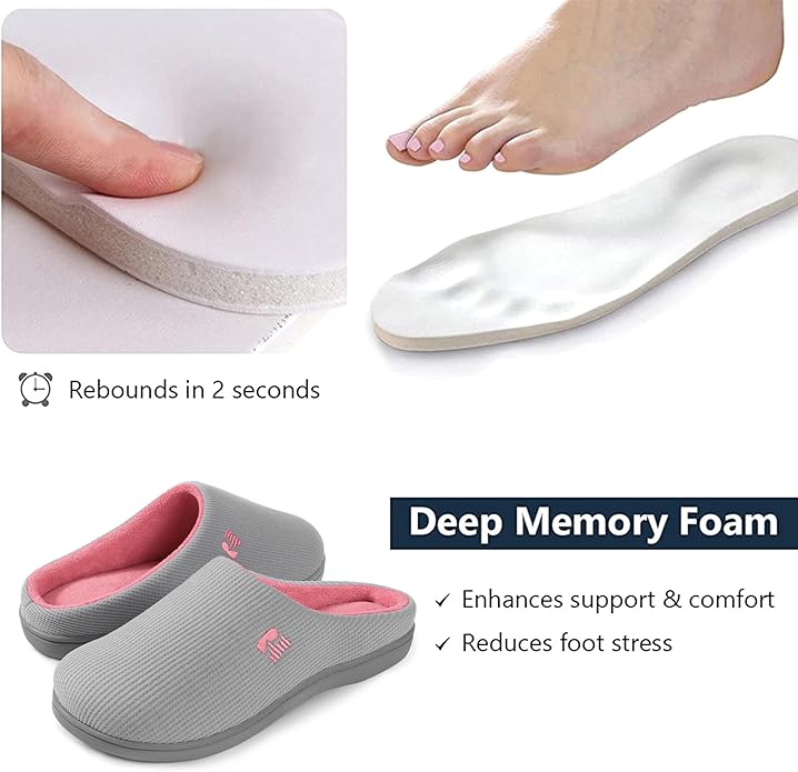 RockDove Women's Original Two-Tone Memory Foam Slipper - Image 4