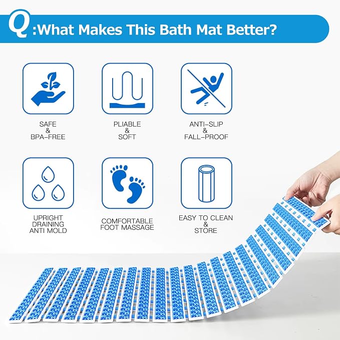 Matace Non Slip Rubber Bathtub & Shower Mat - Image 2