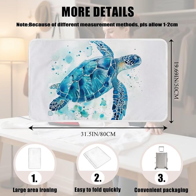 Ironing Mat Thickened Ironing Blanket Sea Turtle Portable Heat Resistant - Image 7