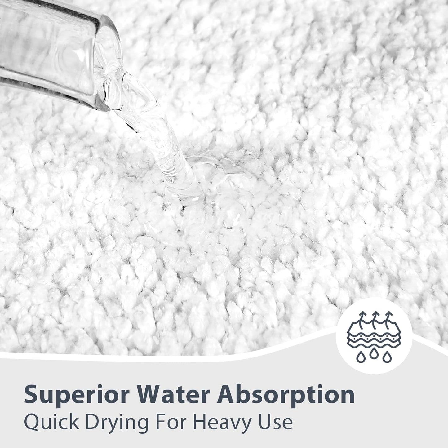 anllugs Bathroom Rugs 24" x 36", Non-Slip Extra Soft Absorbent Bath Rugs, Machine Washable Quick Dry Bath Mats for Bathroom Floor, Shower, Bathtub and Sink, White