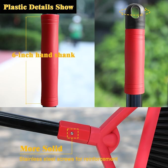 Heavy Duty Commercial Broom, Upgraded Angle Brooms - Image 3