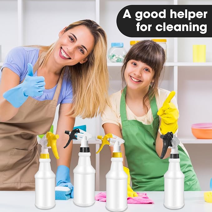 Eccliy 12 Pcs 16 Oz Plastic Spray Bottle, Adjustable Empty Reusable Sprayer - Image 7
