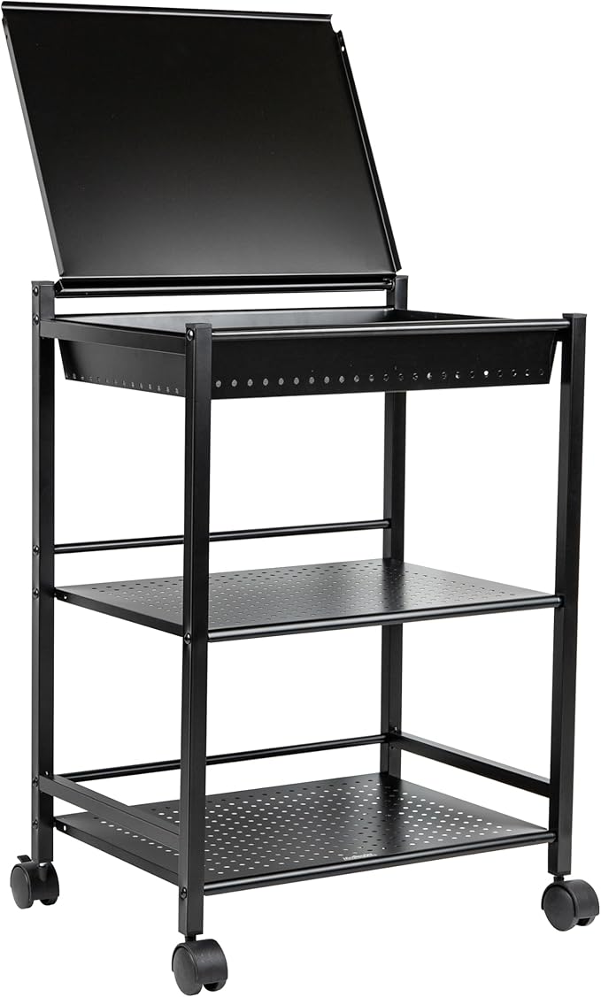 Mind Reader Cart with Covered Compartment, Office Organizer by MindReader