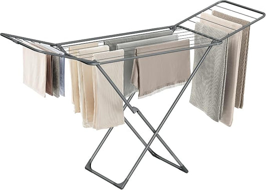 SONGMICS Clothes Drying Rack, Metal Laundry Drying Rack, Space-Saving, by SONGMICSbySONGMICSHOME