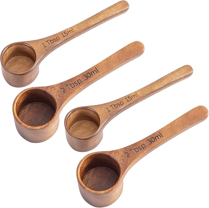 Wooden Coffee Scoop Wooden Measuring Spoons, 5.5 Inch Measuring Scoop Wooden by LOCDION