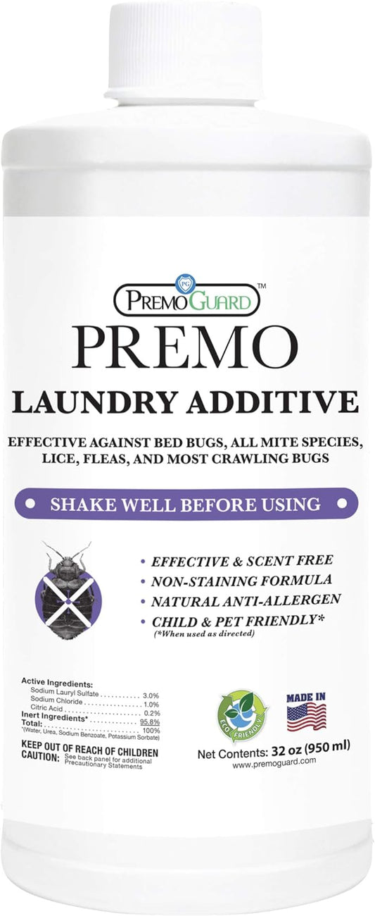 Bed Bug & Mite Laundry Detergent Additive by Premo Guard – 32 oz – Child & Pet by PremoGuard