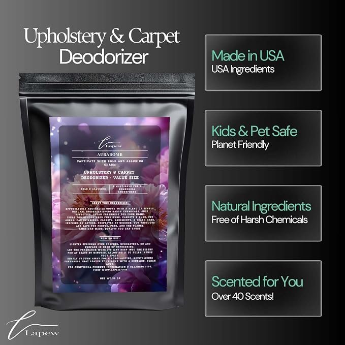 Aurabomb Carpet Freshener Powder Refill 36 oz | Powerful Odor Eliminator - Image 5