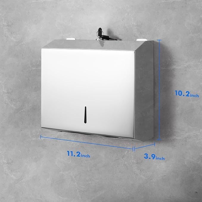 Paper Towel Dispenser Wall Mount Commercial, C Fold Multifold Hand Paper Towel - Image 6