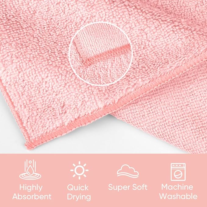 HOMEXCEL Microfiber Washcloths 12 Pack, Highly Absorbent and Soft Face Towel - Image 3