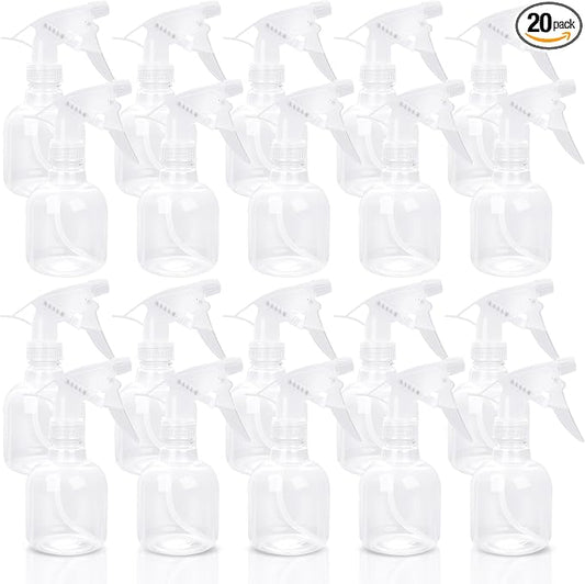 20 Pcs Empty Plastic Spray Bottle 8 OZ Reusable Clear Liquid Container by Unknown
