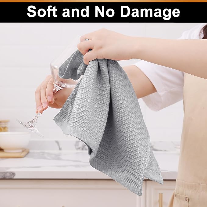 Homaxy 100% Cotton Waffle Weave Kitchen Towels - Image 4