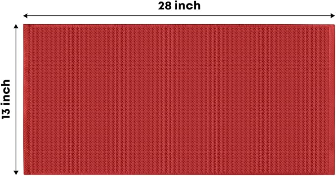 Artoid Mode 100% Cotton Dark Red Waffle Weave Kitchen Dish Cloths, 13x28 Inch - Image 7