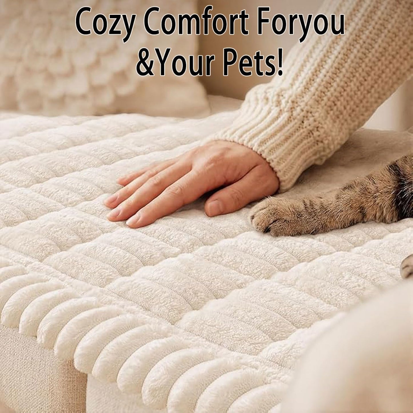 Couch Covers for Dogs，Sofa Covers Washable，Couch Cover for Sofa，Slip-Resistant and Durable Sofa Cover for 3 Cushion Couch，couches Protector from cat Claws(23.6in*47.2in, Light Coffee)