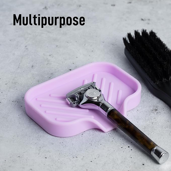 Zulay Kitchen Small Silicone Sponge Holder – Space-Saving Sink Organizer Tray - Image 4