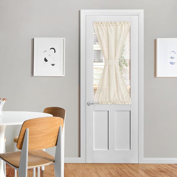 NICETOWN Sheer Door Curtain for Window, Farmhouse French Door Curtain for Front by NICETOWN