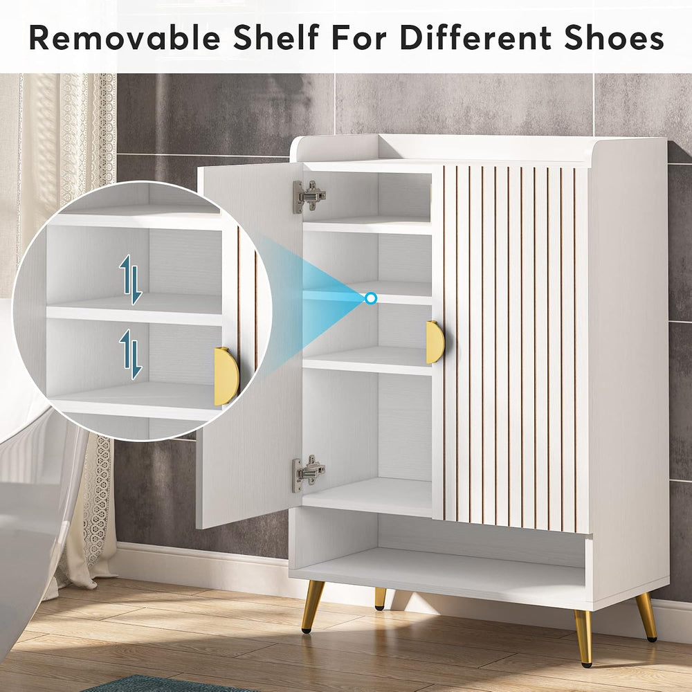 Tribesigns Shoe Cabinet with Doors, 6-Tier Shoe Storage for Entryway
