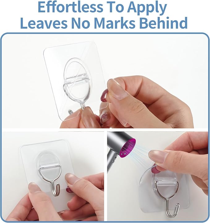 Adhesive Wall Hooks No Damage, Stick On Hooks - Image 5