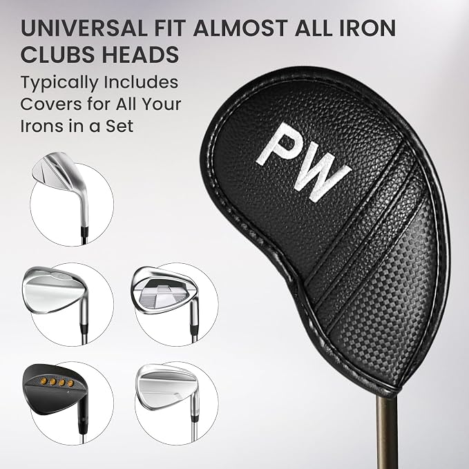 Amy Sport Golf Iron Head Covers Value 12 Pcs Set Thick Synthetic Leather - Image 5