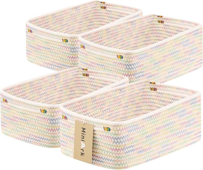 Small Storage Baskets for Organizing | Closet Organizer Bins | Shelf Toy Basket by MiniArkStorageBasketsHome