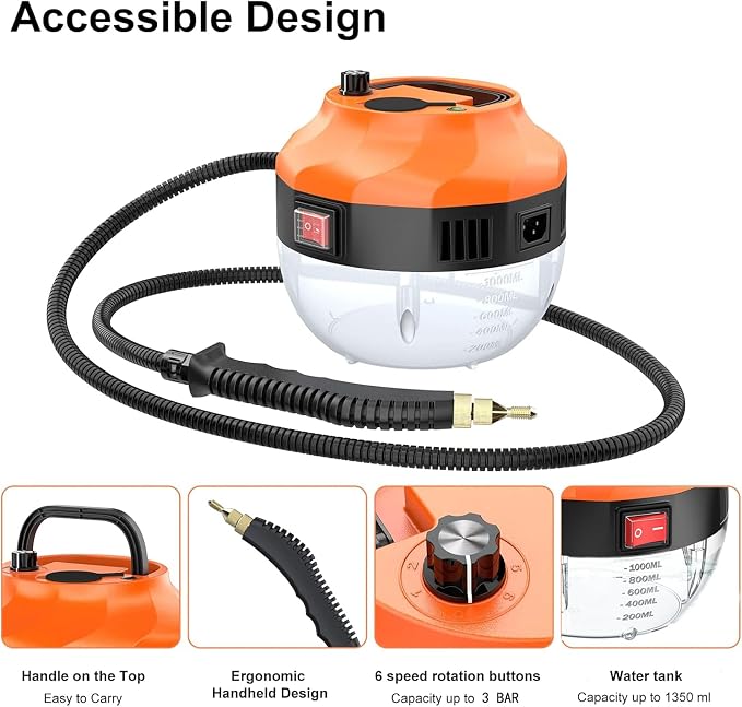 Handheld Steam Cleaner, 2500W Steam Cleaner, High Pressure Steamer - Image 2