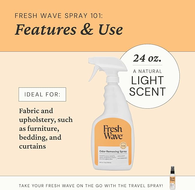 Fresh Wave Orange Scent Odor Eliminator Spray & Air Freshener, 24 fl oz. | Odor - Image 7